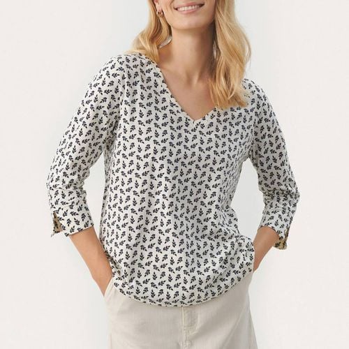 Navy Printed Riekes Top - Part Two - Modalova