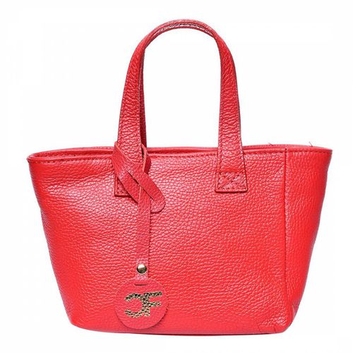 Red Italian Leather Handbag - Carla Ferreri - Modalova