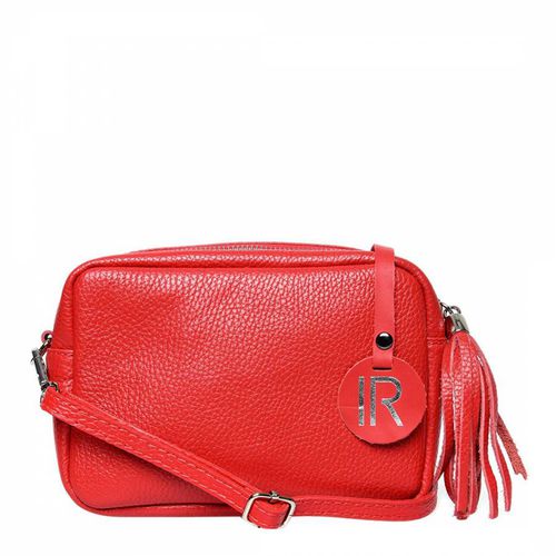 Red Italian Leather Shoulder Bag - Isabella Rhea - Modalova