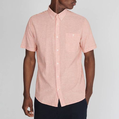 Coral Linen and Cotton Blend Shirt - Matinique - Modalova