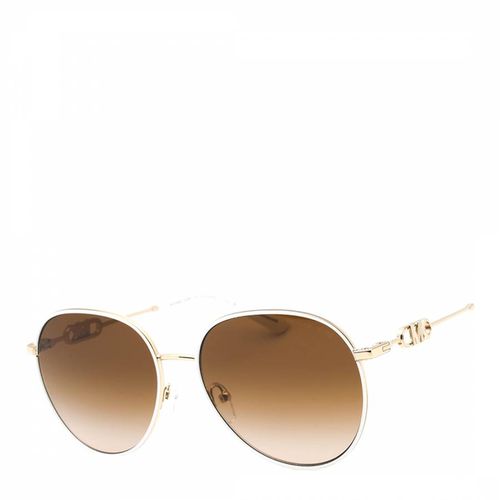 Women's White/Brown Sunglasses 58mm - Michael Kors - Modalova