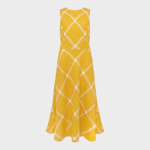 Yellow Lydia Linen Dress - Hobbs London - Modalova