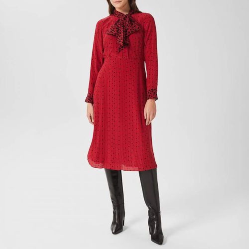 Red Spot Maribella Silk Dress - Hobbs London - Modalova