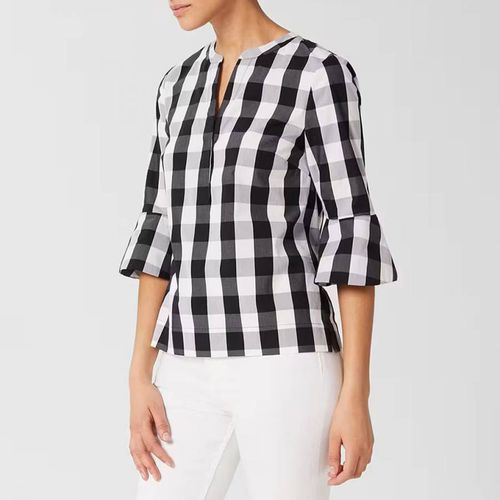 Black/White Acacia Cotton Blend Top - Hobbs London - Modalova