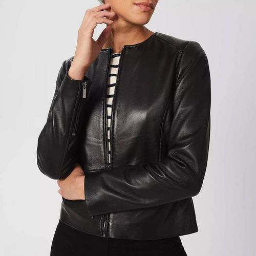 Black Eden Leather Jacket - Hobbs London - Modalova