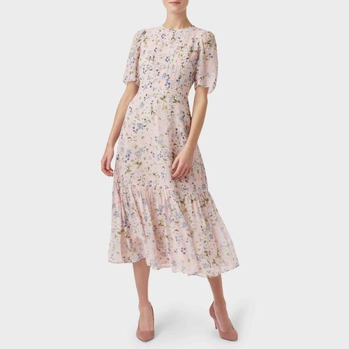 Pale Pink Silk Blossom Dress - Hobbs London - Modalova