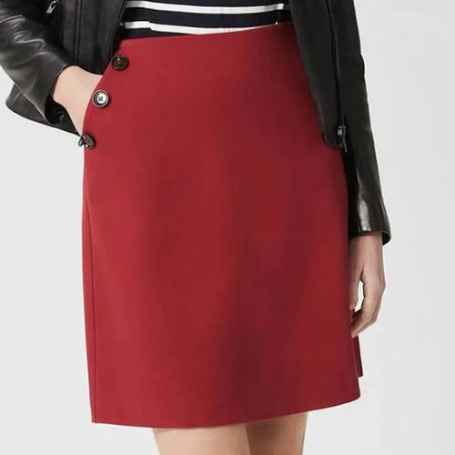 Burgundy Teia Ponte Mini Skirt - Hobbs London - Modalova