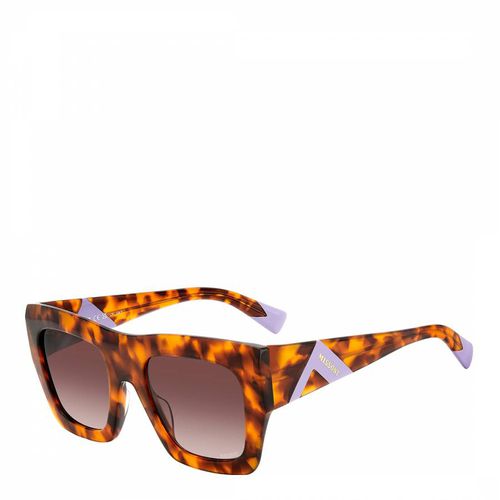 Brown Rectangular Flat Top Sunglasses 52 mm - Missoni - Modalova