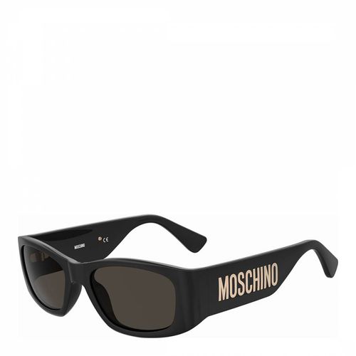 Black Rectangular Sunglasses 55 mm - MOSCHINO - Modalova