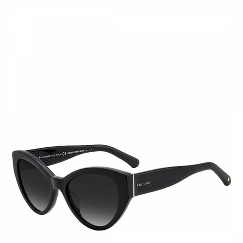 Black Cat Eye Sunglasses 55 mm - Kate Spade - Modalova