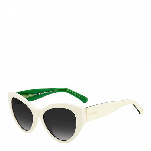 White Cat Eye Sunglasses 55 mm - Kate Spade - Modalova