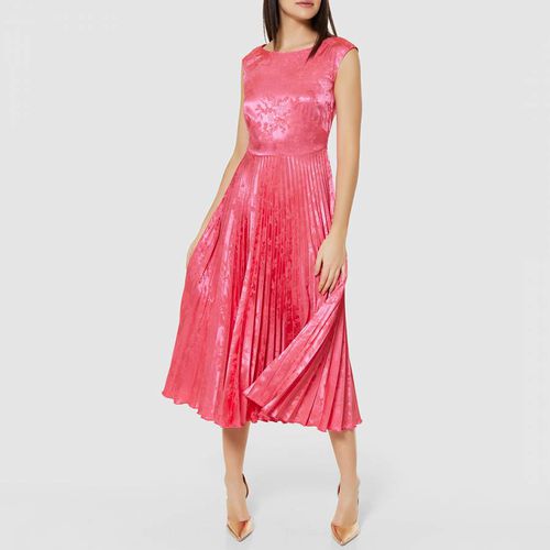 Pink Floral Pleated Dress - Closet - Modalova