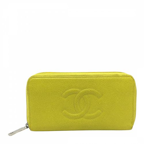 Yellow Chanel Logo Cc Wallet - Vintage Chanel - Modalova