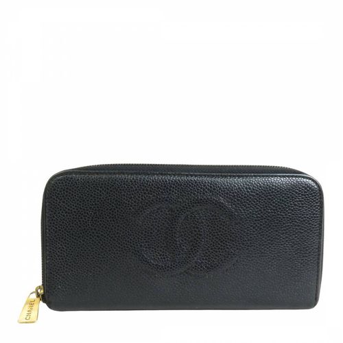 Black Chanel Logo Cc Wallet - Vintage Chanel - Modalova