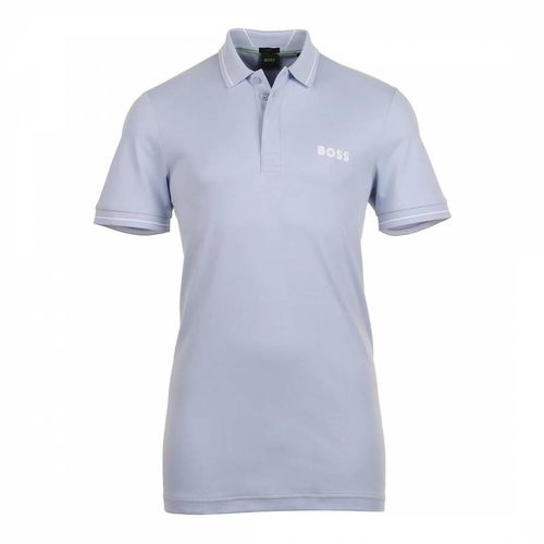 Light Blue Cotton Polo Shirt - BOSS - Modalova