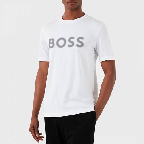 White Cotton T-Shirt - BOSS - Modalova