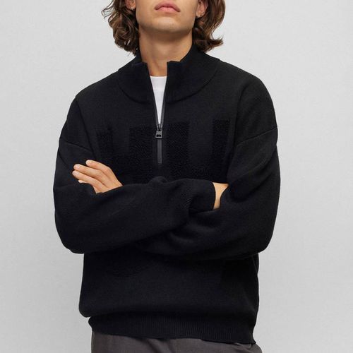 Black Wool Blend Jumper - HUGO - Modalova