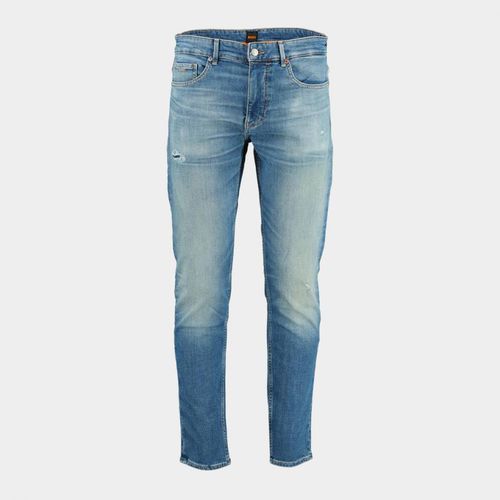 Blue Distressed Stretch Jeans - HUGO - Modalova