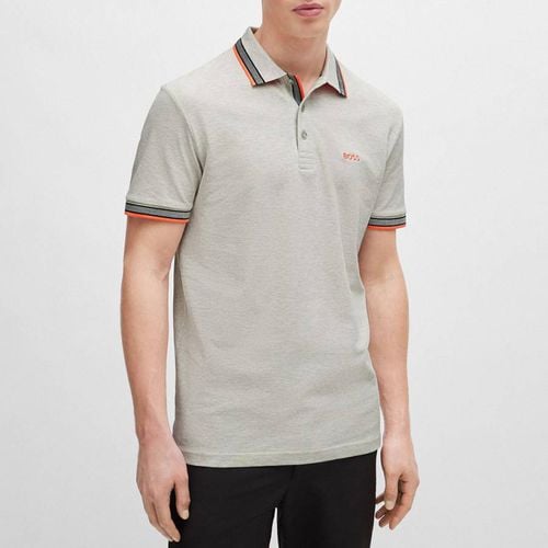 Light Grey Cotton Polo Shirt - BOSS - Modalova