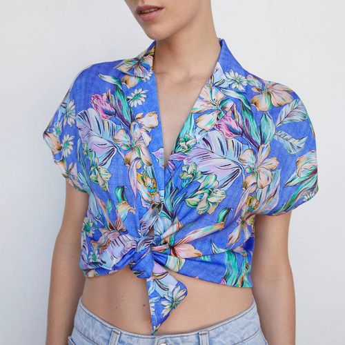 Short Sleeve Tropical-print Shirt - Mango - Modalova