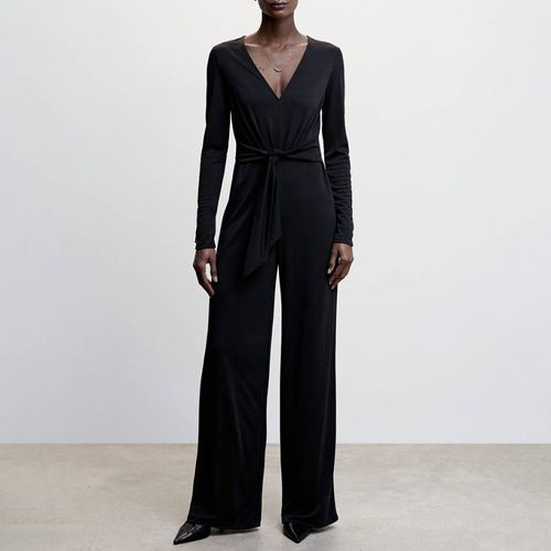 Black Bow Long Jumpsuit - Mango - Modalova