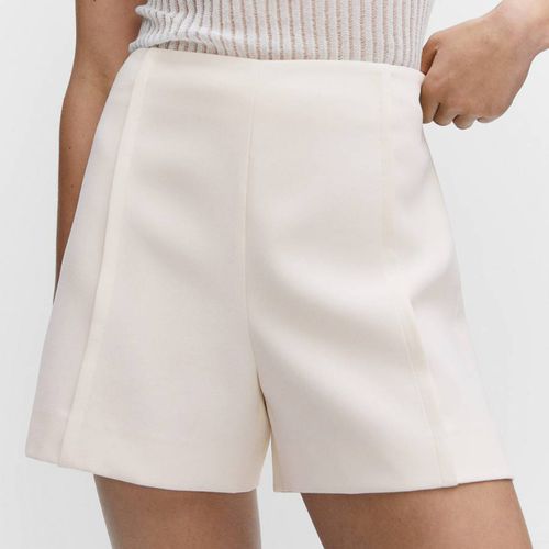 White High-waist Straight Shorts - Mango - Modalova