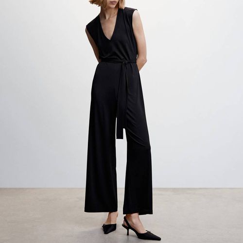 Black Bow Long Jumpsuit - Mango - Modalova