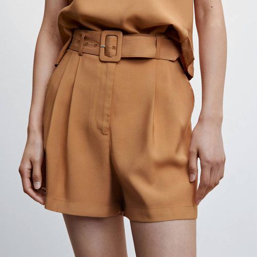 Caramel Shorts with belt - Mango - Modalova