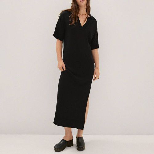 Black Jersey Dress - Mango - Modalova