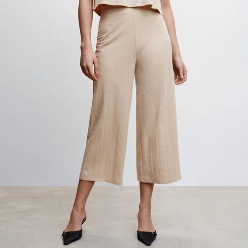 Beige Culotte Trouser - Mango - Modalova