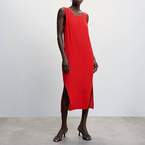 Lipstick Red Cross Dress - Mango - Modalova