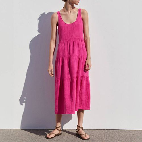 Pink Flared Cotton Dress - Mango - Modalova