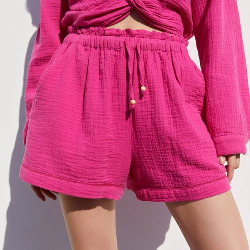 Pink Cotton Shorts - Mango - Modalova