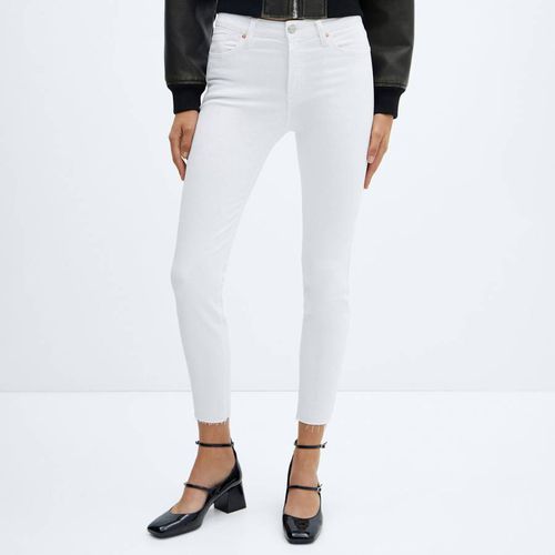 White Skinny Cropped Jeans - Mango - Modalova