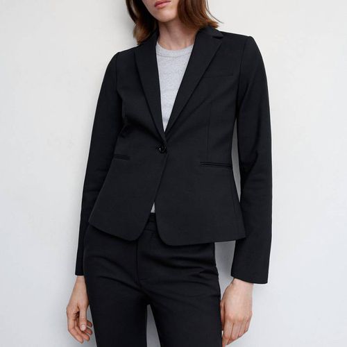 Black Fitted Suit Jacket - Mango - Modalova