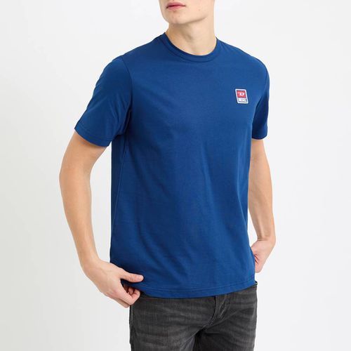 Blue Just 16 Logo Cotton T-Shirt - Diesel - Modalova