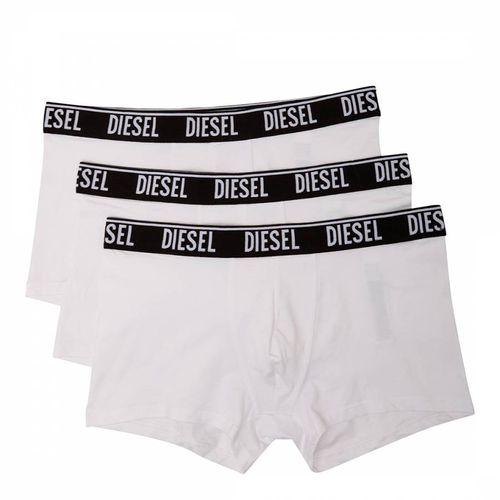 White Cotton Blend 3 Pack Boxers - Diesel - Modalova