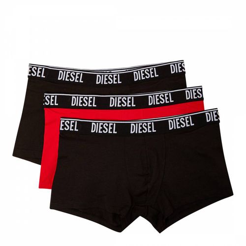 Red Cotton Blend 3 Pack Boxers - Diesel - Modalova