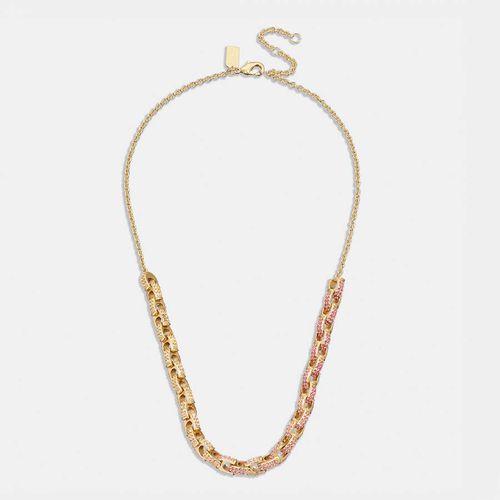 Gold Multi Pave C Chain Necklace - Coach - Modalova