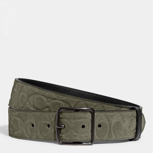 Dark Army 38mm Harness Belt In Signature Suede - Coach - Modalova