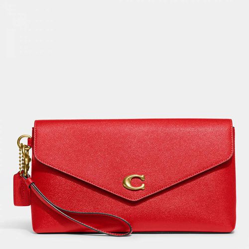 Cherry Crossgrain Leather Wyn Clutch - Coach - Modalova