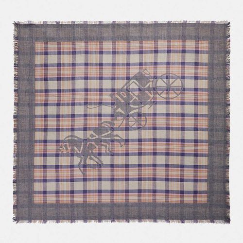 Chalk Horse And Carriage Plaid Oversized Square - Coach - Modalova