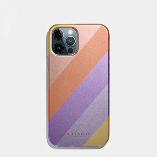 Metallic Metallic Stripe Phone Case 12 Pro - Coach - Modalova