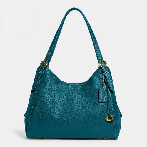 Deep Turquoise Multi Mixed Leather With Suede Gusset Lori Shoulder Bag - Coach - Modalova