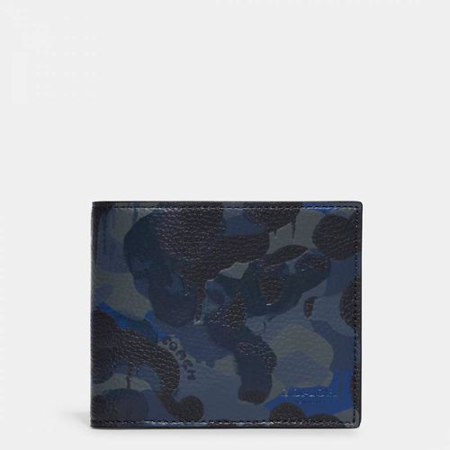 Blue Midnight 3 In 1 Wallet In Camo Print Leather - Coach - Modalova