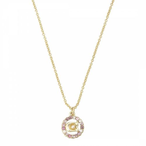 Gold Multi C Multi Crystal Necklace - Coach - Modalova