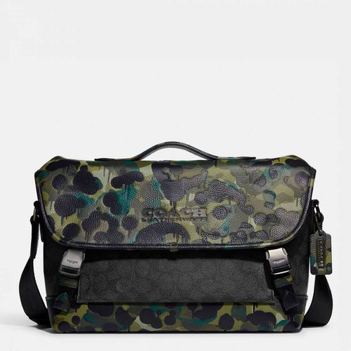 Charcoal Multi League Bike Bag In Signature With Camo Print Leather - Coach - Modalova