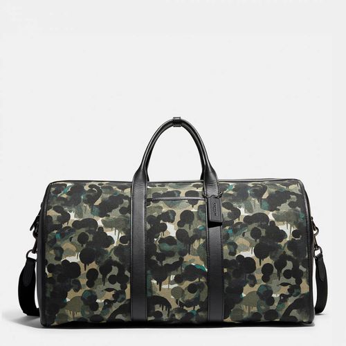 Blue Gotham Duffle In Camo Print Canvas - Coach - Modalova