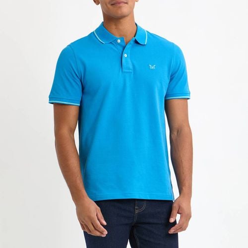 Blue Tipped Cotton Polo Shirt - Crew Clothing - Modalova