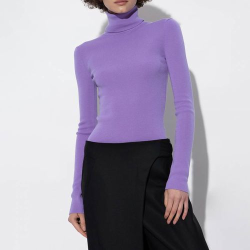 Lilac Ribbed Roll Neck Jumper - Victoria Beckham - Modalova